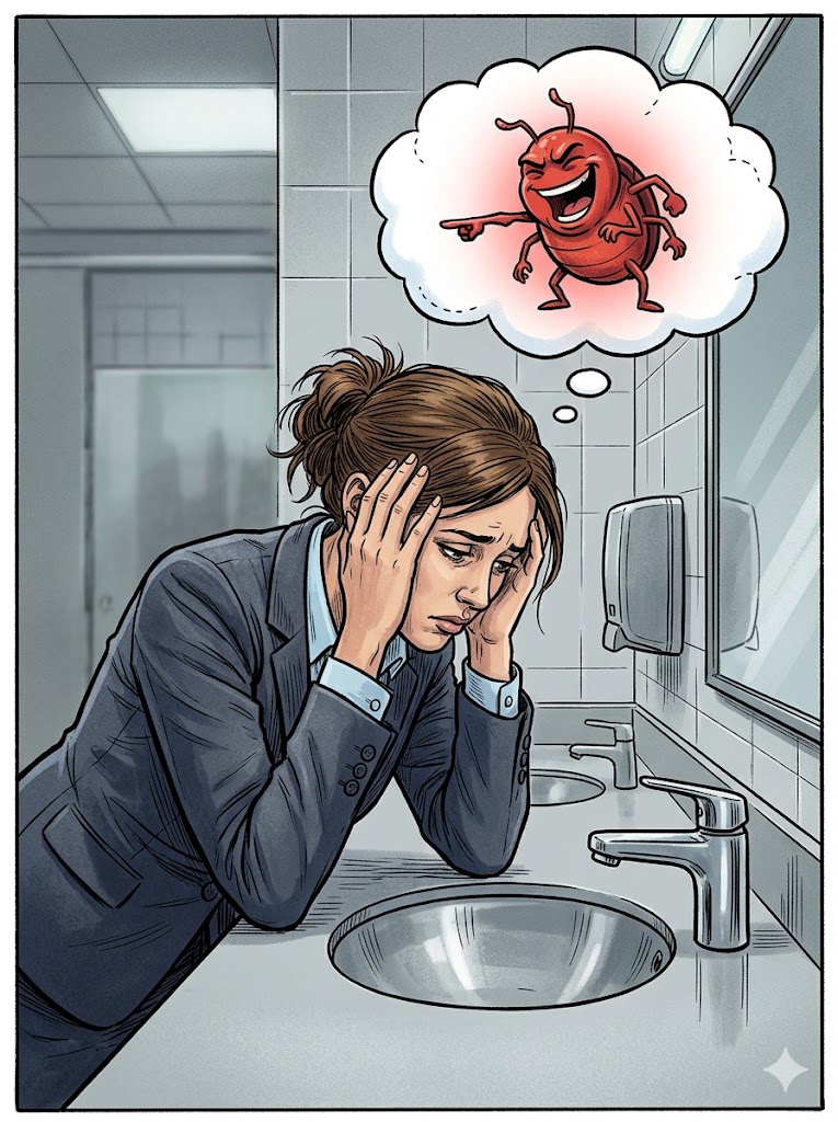 Depressed lawyer leaning over dry faucet after cyberattack disrupting water supply infrastructure.