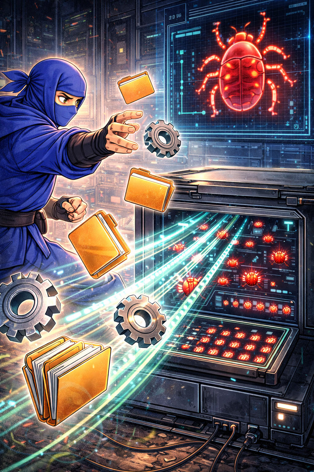 Blue ninja performing YARA scan across files and processes detecting malware signatures in incident response